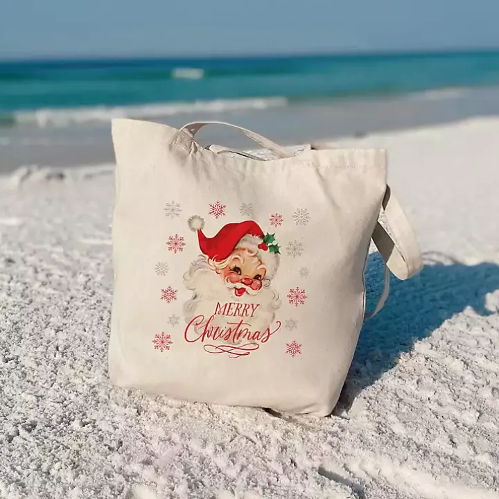 Classic Santa Canvas Tote Bag
