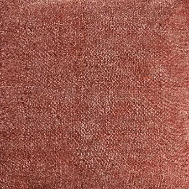 Clay Stitched Flange Velvet Throw Pillow