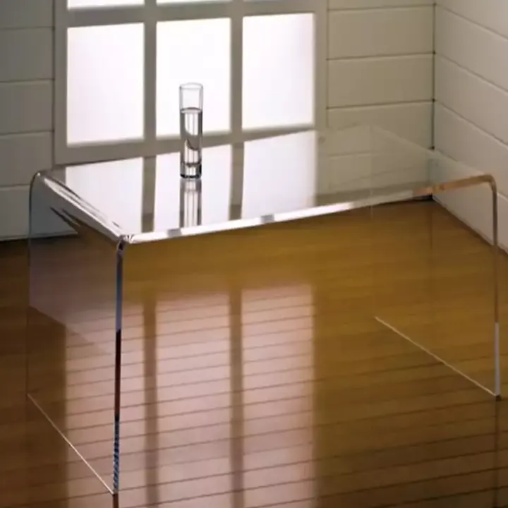 Clear Acrylic Curved Edge Coffee Table