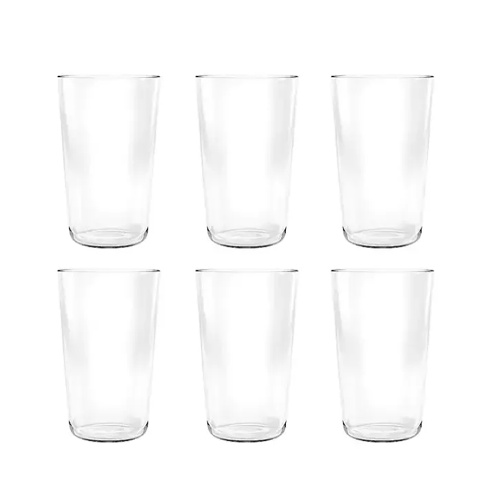 Clear Classic Tall Tumbler Glasses, Set of 6