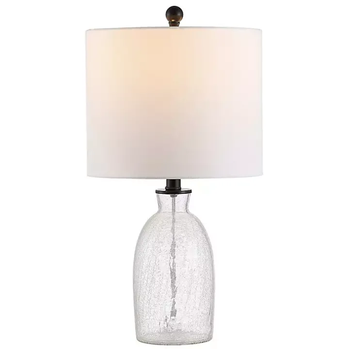 Clear Crackle Glass Table Lamp
