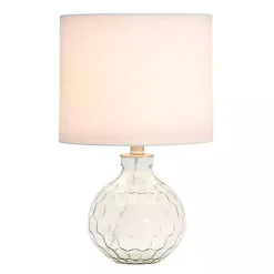 Clear Glass Honeycomb Table Lamp
