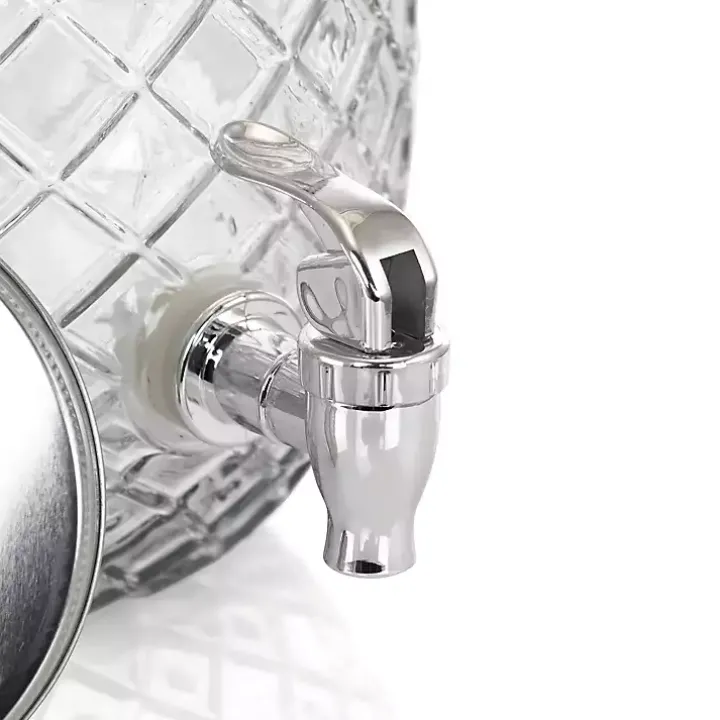 Clear Glass Pineapple Beverage Dispenser