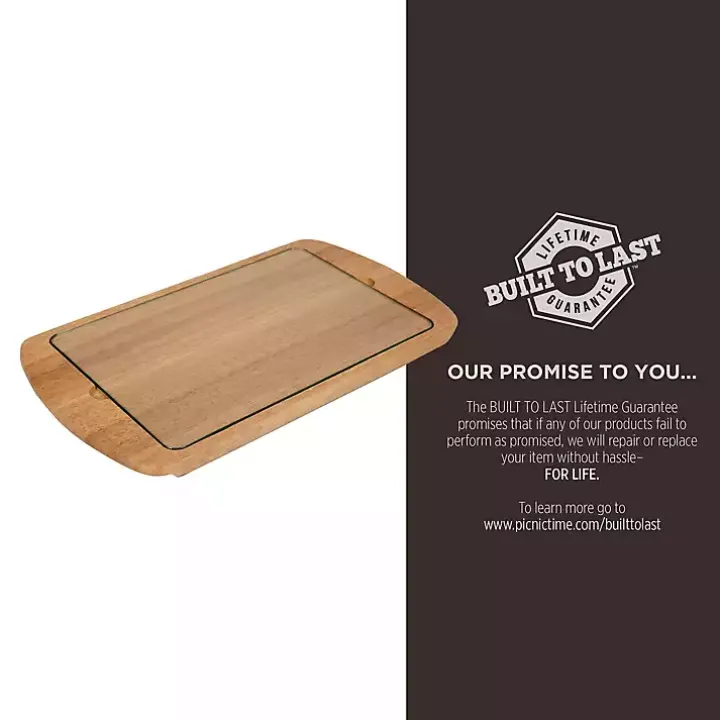 Clemson Tigers Wood and Glass Serving Board