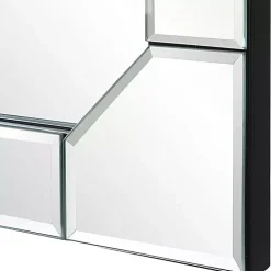 Clipped Corners Frameless Beveled Wall Mirror