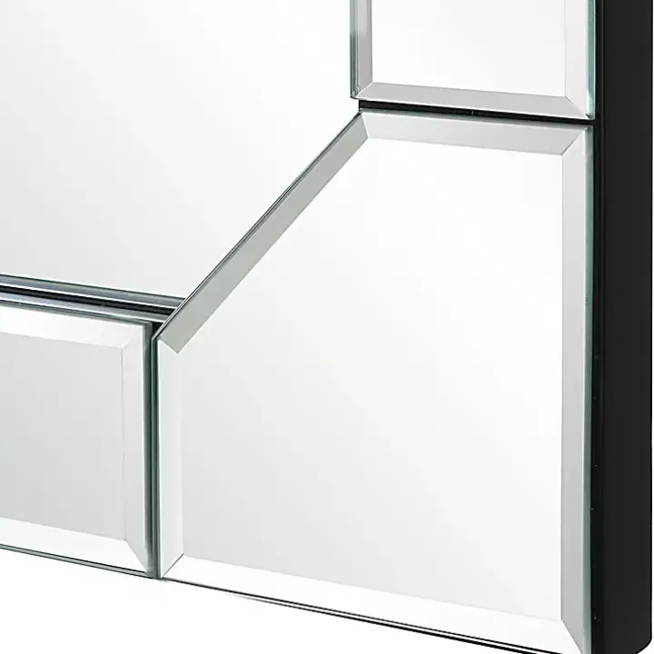 Clipped Corners Frameless Beveled Wall Mirror