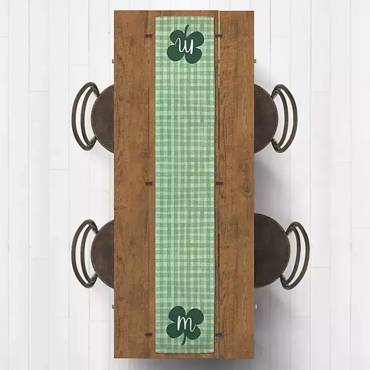 Clover Personalized Monogram Table Runner, 90 in.