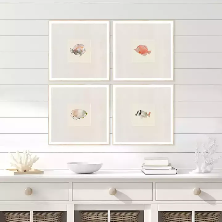 Coastal Medley Framed Art Prints, Set of 4
