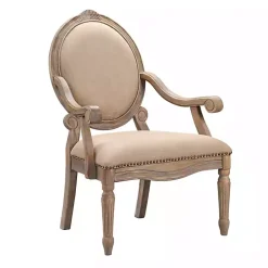 Coley Beige Linen Armchair
