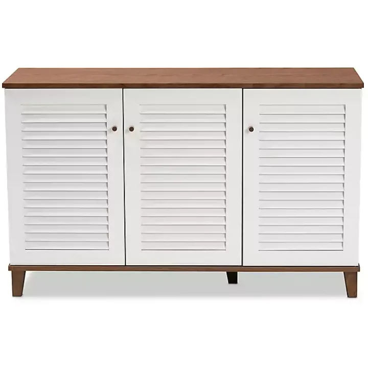 Collier Two-Tone 3-Door Shoe Storage Cabinet