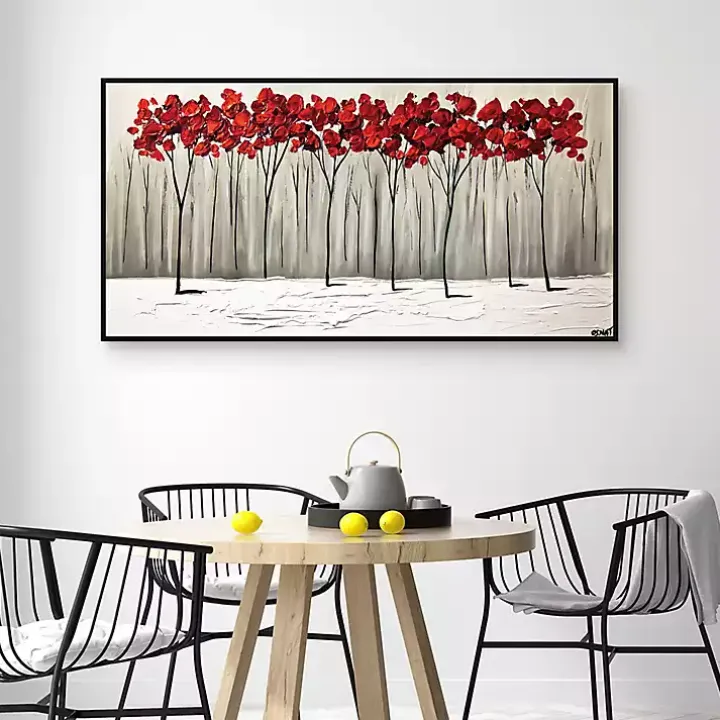 Collision of Seasons Framed Canvas Art Print