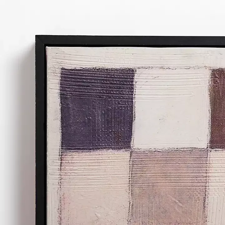 Color Block Squares Framed Canvas Art Print