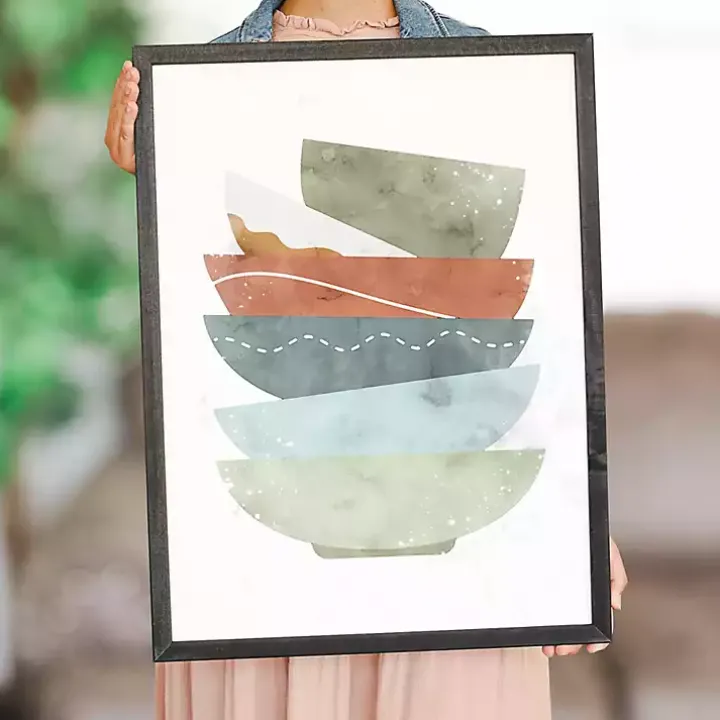 Colorful Bowls Framed Art Print
