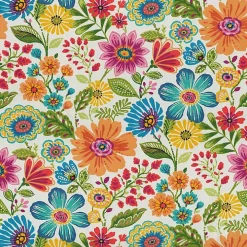 Colorful Floral Outdoor Chair Cushion