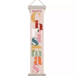 Colorful Merry Christmas Hanging Wall Plaque