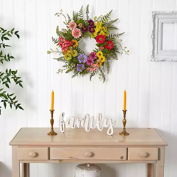 Colorful Mixed Floral Wreath