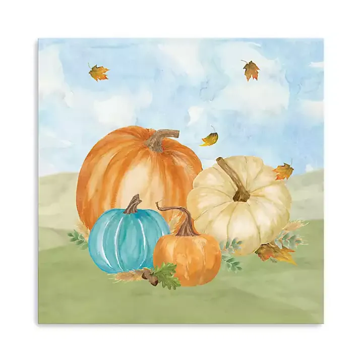Colorful Pumpkin Patch Canvas Art Print, 30x30 in.
