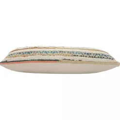 Colorful Stripes Textured Handwoven Lumbar Pillow