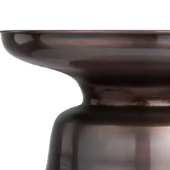 Copper Metal Accent Table with Bell Shaped Base