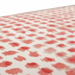 Coral Checkered Outdoor Bench Cushion