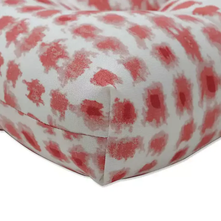 Coral Dotted 2-pc. Outdoor Chair Cushion Set