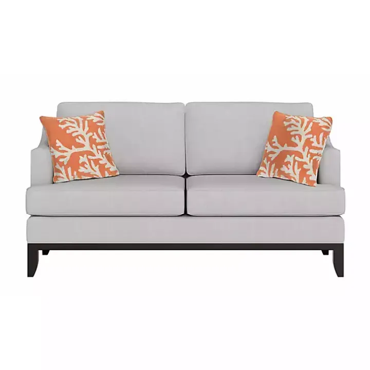 Coral Ocean Flower Outdoor Accent Pillow