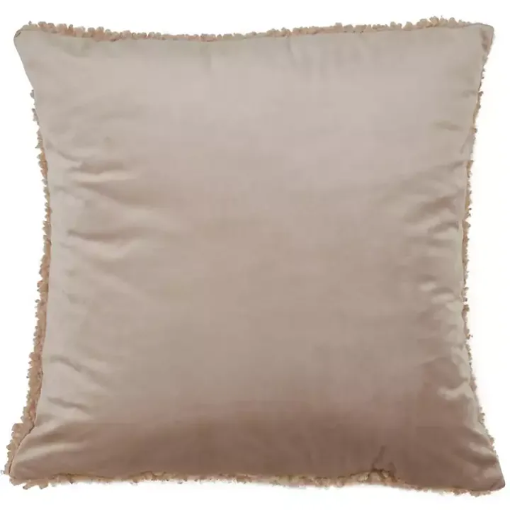 Coral Sherpa Pillow