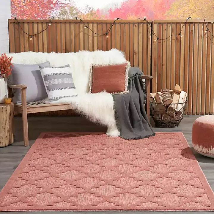 Coral Trellis Indoor/Outdoor Area Rug, 6x9