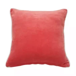 Coral Velvet Flamingo Pillow