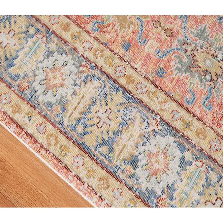 Coral Vintage Border Runner, 2x8