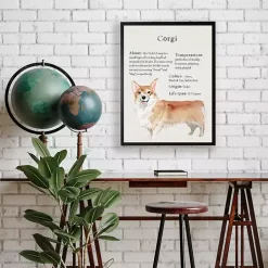 Corgi Facts Framed Wall Plaque
