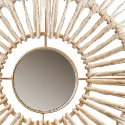 Corn Husk Wrapped Mirrors, Set of 3