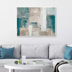 Cosmopolitan Blue Framed Canvas Art Print