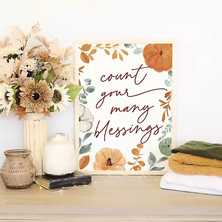 Count Your Many Blessings Framed Wall Plaque