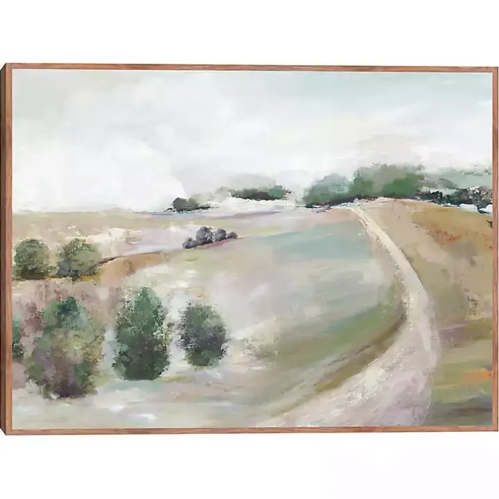 Country Road Hill Framed Canvas Art Print