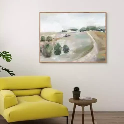 Country Road Hill Framed Canvas Art Print