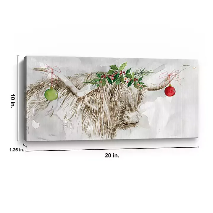 Cow with Ornaments Canvas Art Print