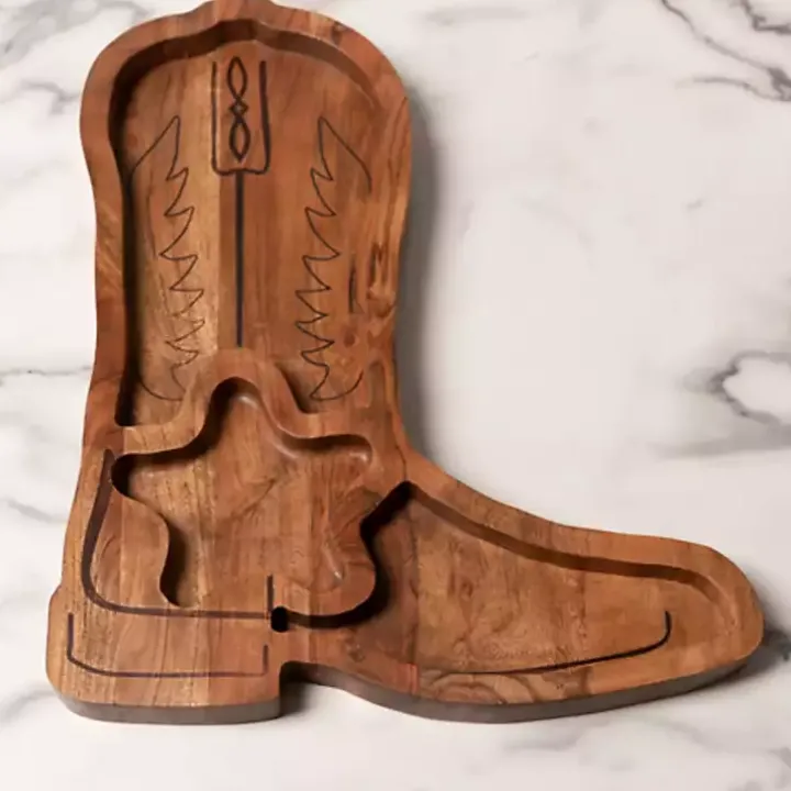 Cowboy Boot Chips & Dip Serving Platter