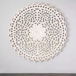 Cream and Natural Ornate Medallion Wall Plaque
