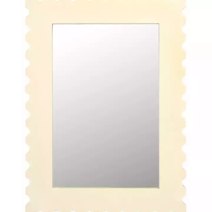 Cream Angular Scalloped Nadia Wall Mirror