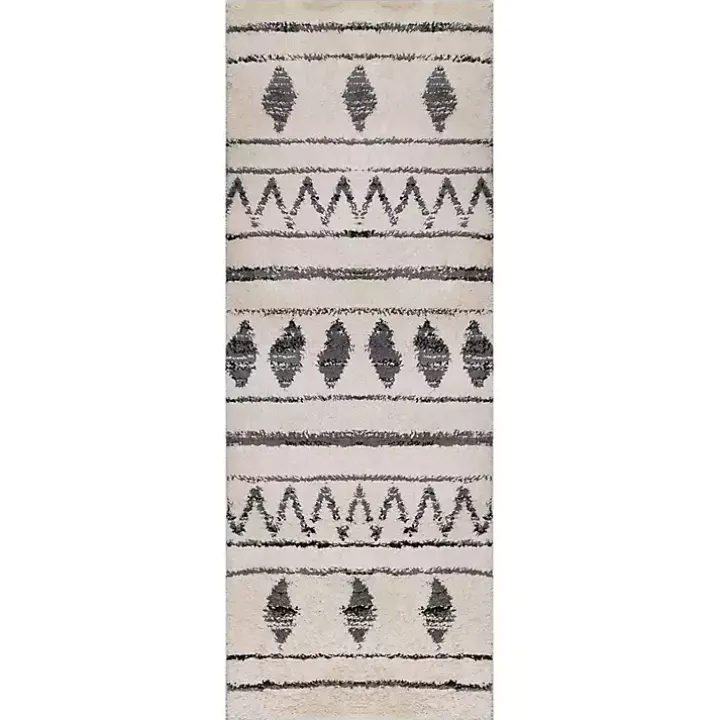 Cream Boho Striped Runner