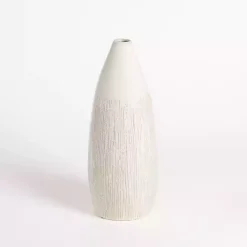 Cream Ceramic Luca Vase, 16 in.