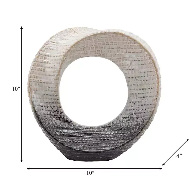 Cream Circle Sculpture
