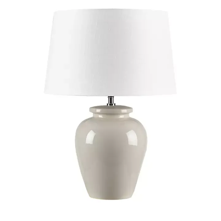Cream Glazed Ceramic Anzio Table Lamp