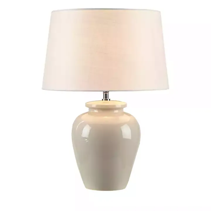 Cream Glazed Ceramic Anzio Table Lamp