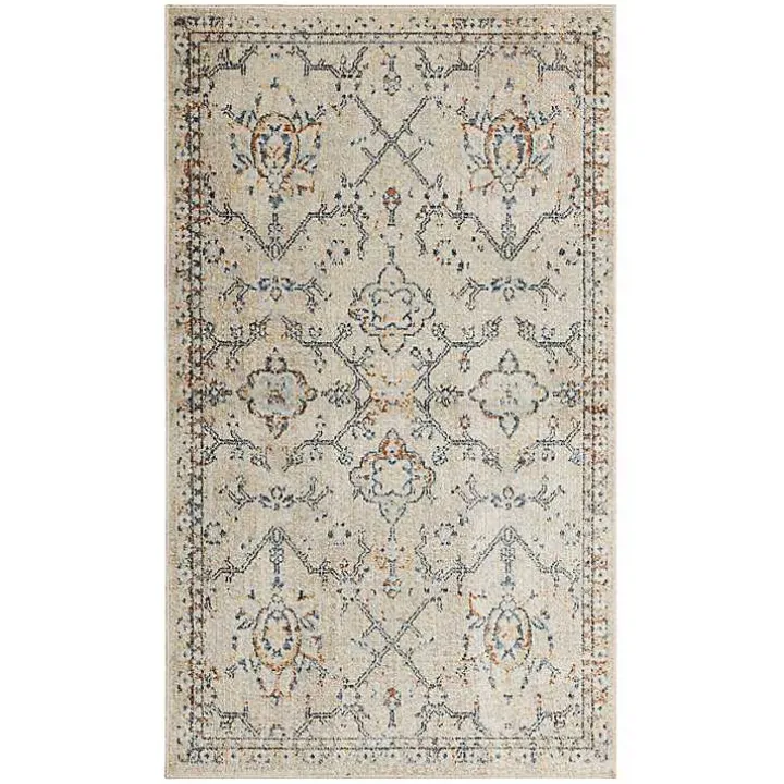 Cream Granary Floral Area Rug, 6x9