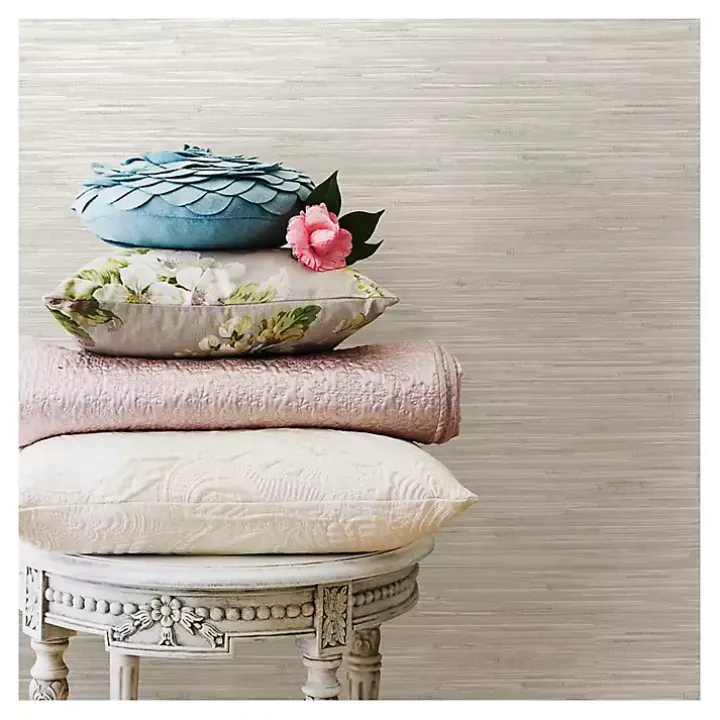 Cream Grassweave Peel and Stick Wallpaper