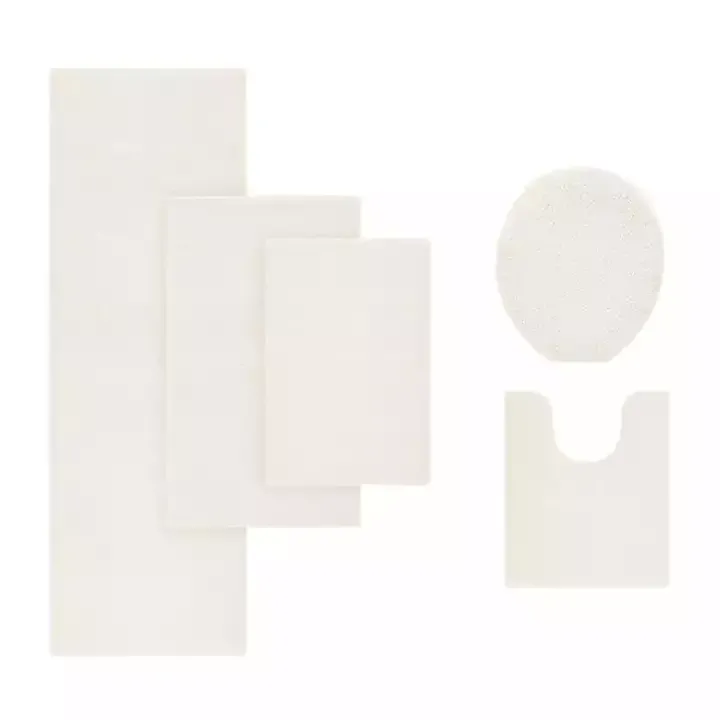 Cream High Pile Marshmallow Bath Mat, 30 in.
