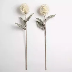 Cream Ombre Thistle Flower Stem
