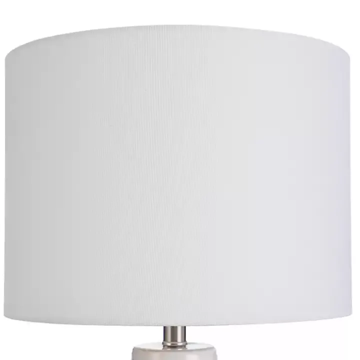Cream Speckled Two Tone Table Lamp